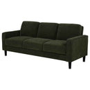Ruth 77-inch Fabric Upholstered Track Arm Sofa Matcha Green
