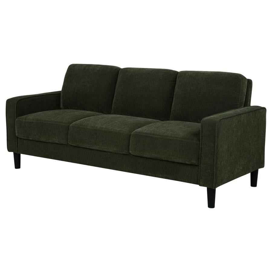 Ruth 77-inch Fabric Upholstered Track Arm Sofa Matcha Green