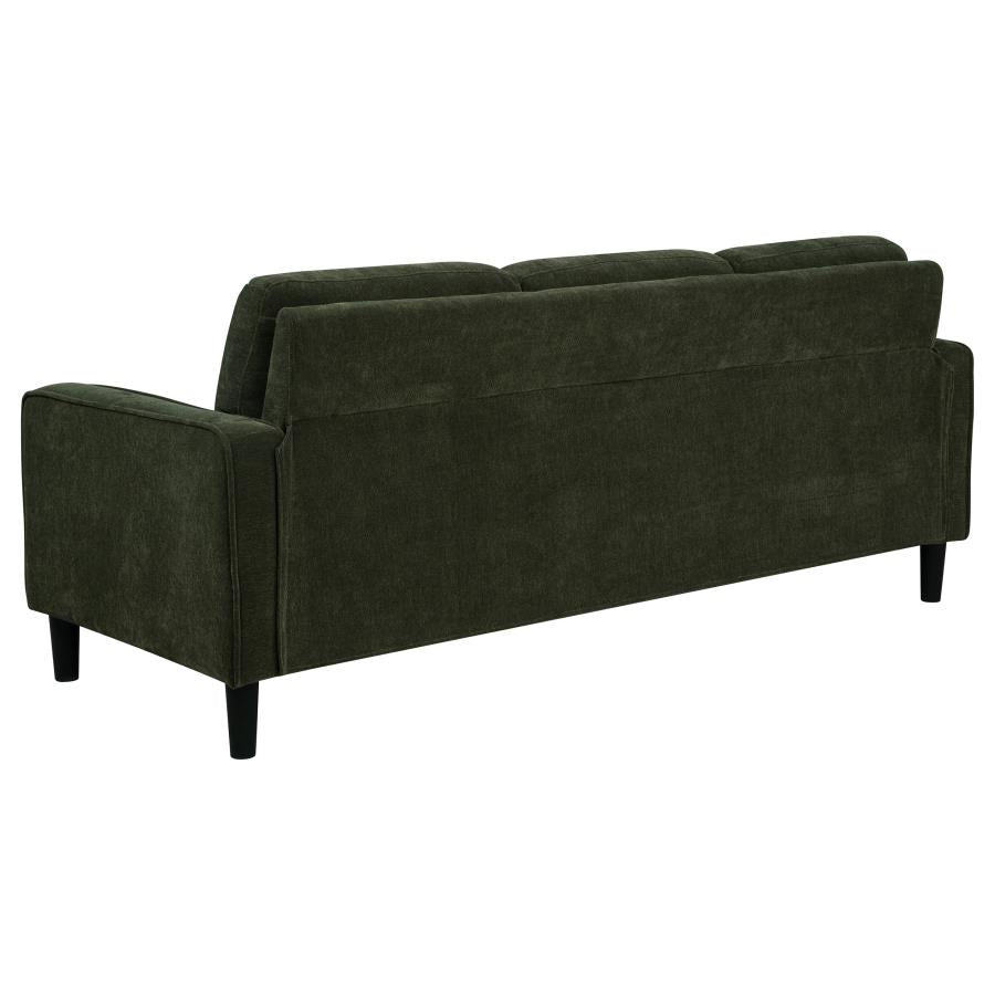 Home & Sleep Outlet - Ruth 77-inch Fabric Upholstered Track Arm Sofa Matcha Green