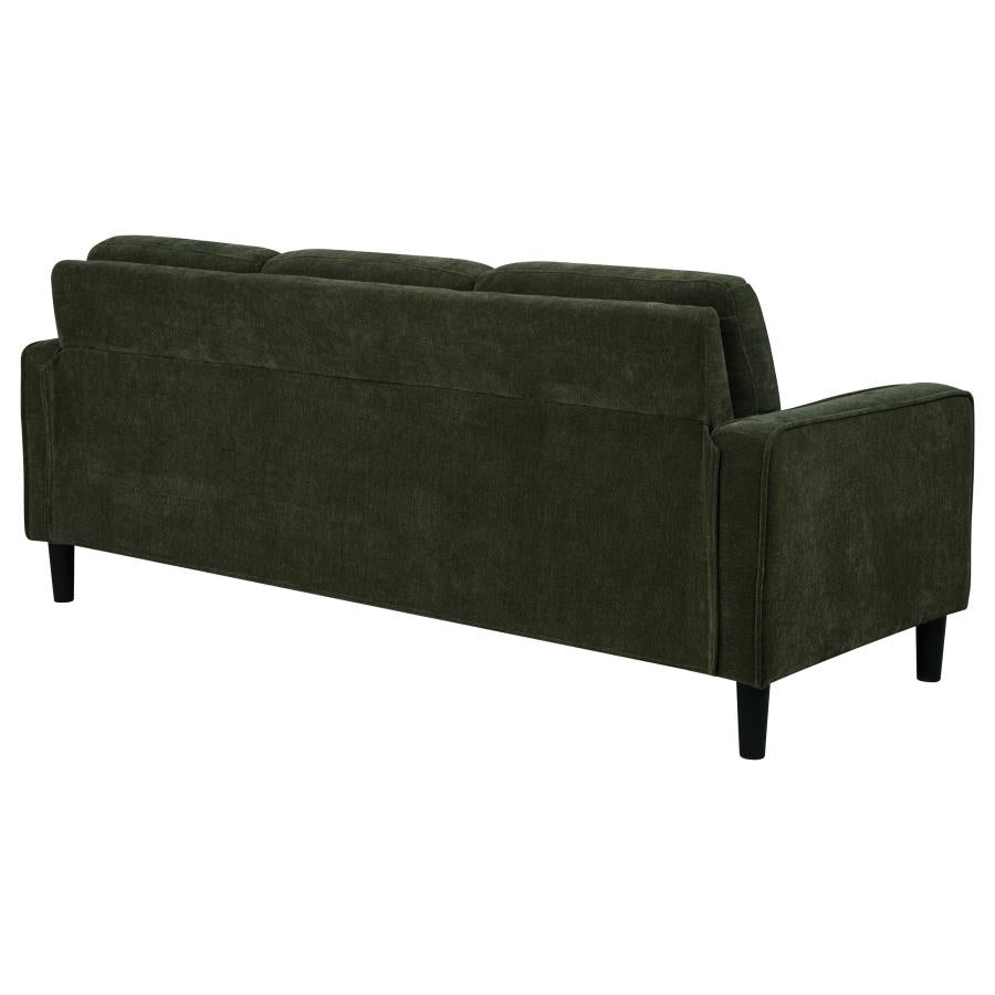 Home & Sleep Outlet - Ruth 77-inch Fabric Upholstered Track Arm Sofa Matcha Green