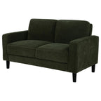 Home & Sleep Outlet - Ruth Fabric Upholstered Track Arm Loveseat Matcha Green