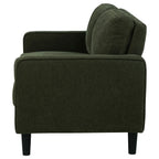 Home & Sleep Outlet - Ruth Fabric Upholstered Track Arm Loveseat Matcha Green