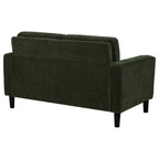 Home & Sleep Outlet - Ruth Fabric Upholstered Track Arm Loveseat Matcha Green