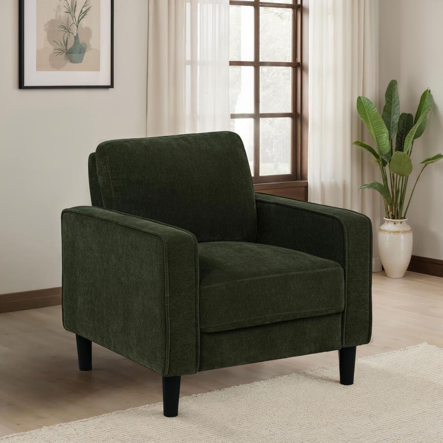 Home & Sleep Outlet - Ruth Fabric Upholstered Track Arm Accent Chair Matcha Green