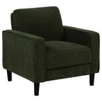 Home & Sleep Outlet - Ruth Fabric Upholstered Track Arm Accent Chair Matcha Green