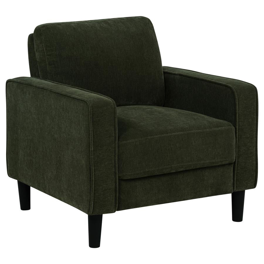 Home & Sleep Outlet - Ruth Fabric Upholstered Track Arm Accent Chair Matcha Green
