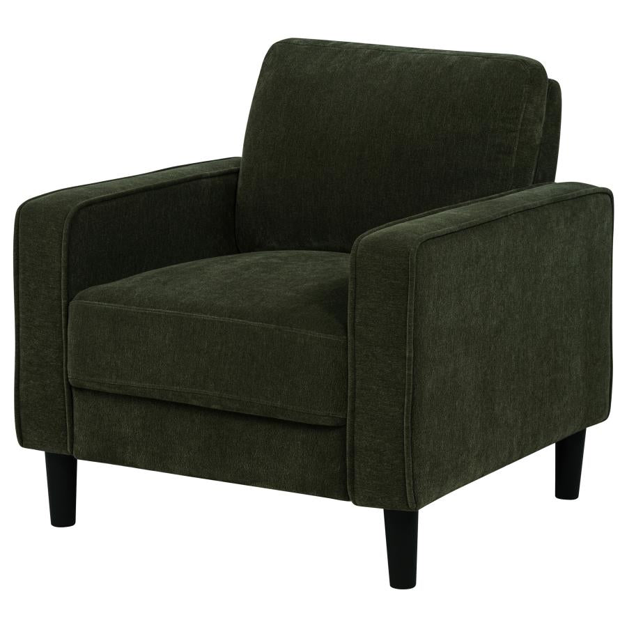 Home & Sleep Outlet - Ruth Fabric Upholstered Track Arm Accent Chair Matcha Green