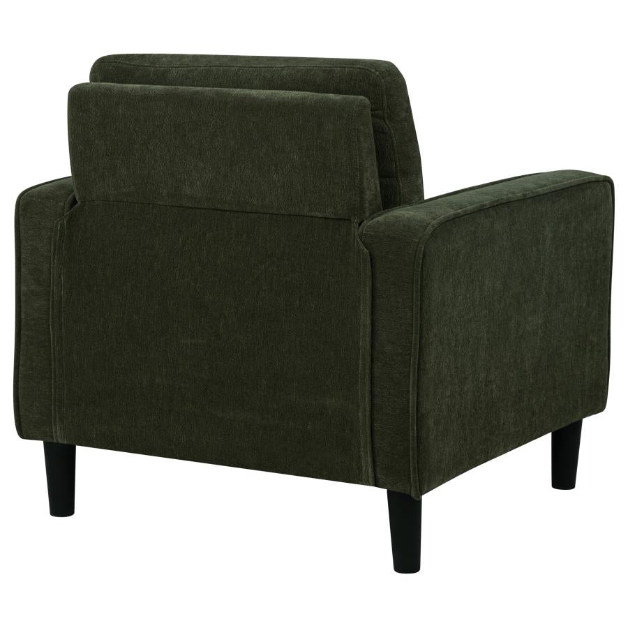 Home & Sleep Outlet - Ruth Fabric Upholstered Track Arm Accent Chair Matcha Green