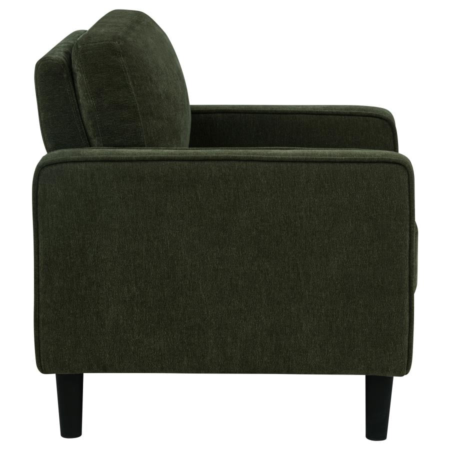 Home & Sleep Outlet - Ruth Fabric Upholstered Track Arm Accent Chair Matcha Green