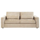 Amador Chenille Upholstered Track Arm Sofa Camel