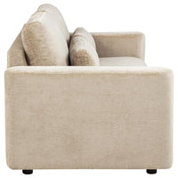 Amador Chenille Upholstered Track Arm Sofa Camel