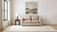 Amador Chenille Upholstered Track Arm Loveseat Camel