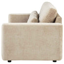 Amador Chenille Upholstered Track Arm Loveseat Camel