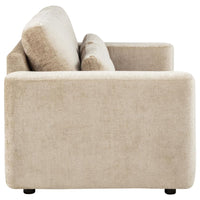 Amador Chenille Upholstered Track Arm Loveseat Camel