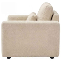 Amador Chenille Upholstered Track Arm Accent Chair Camel