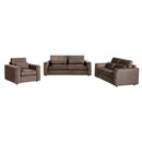Amador 3-piece Chenille Upholstered Track Arm Sofa Set Chocolate