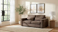 Amador Chenille Upholstered Track Arm Loveseat Chocolate