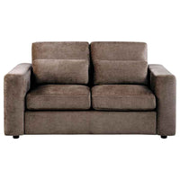 Amador Chenille Upholstered Track Arm Loveseat Chocolate