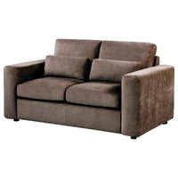 Amador Chenille Upholstered Track Arm Loveseat Chocolate
