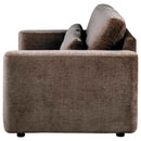Amador Chenille Upholstered Track Arm Loveseat Chocolate