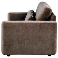 Amador Chenille Upholstered Track Arm Loveseat Chocolate