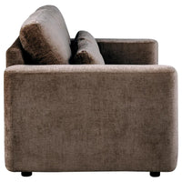Amador Chenille Upholstered Track Arm Loveseat Chocolate