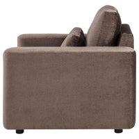 Amador Chenille Upholstered Track Arm Accent Chair Chocolate