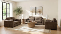 Amador Chenille Upholstered Track Arm Accent Chair Chocolate
