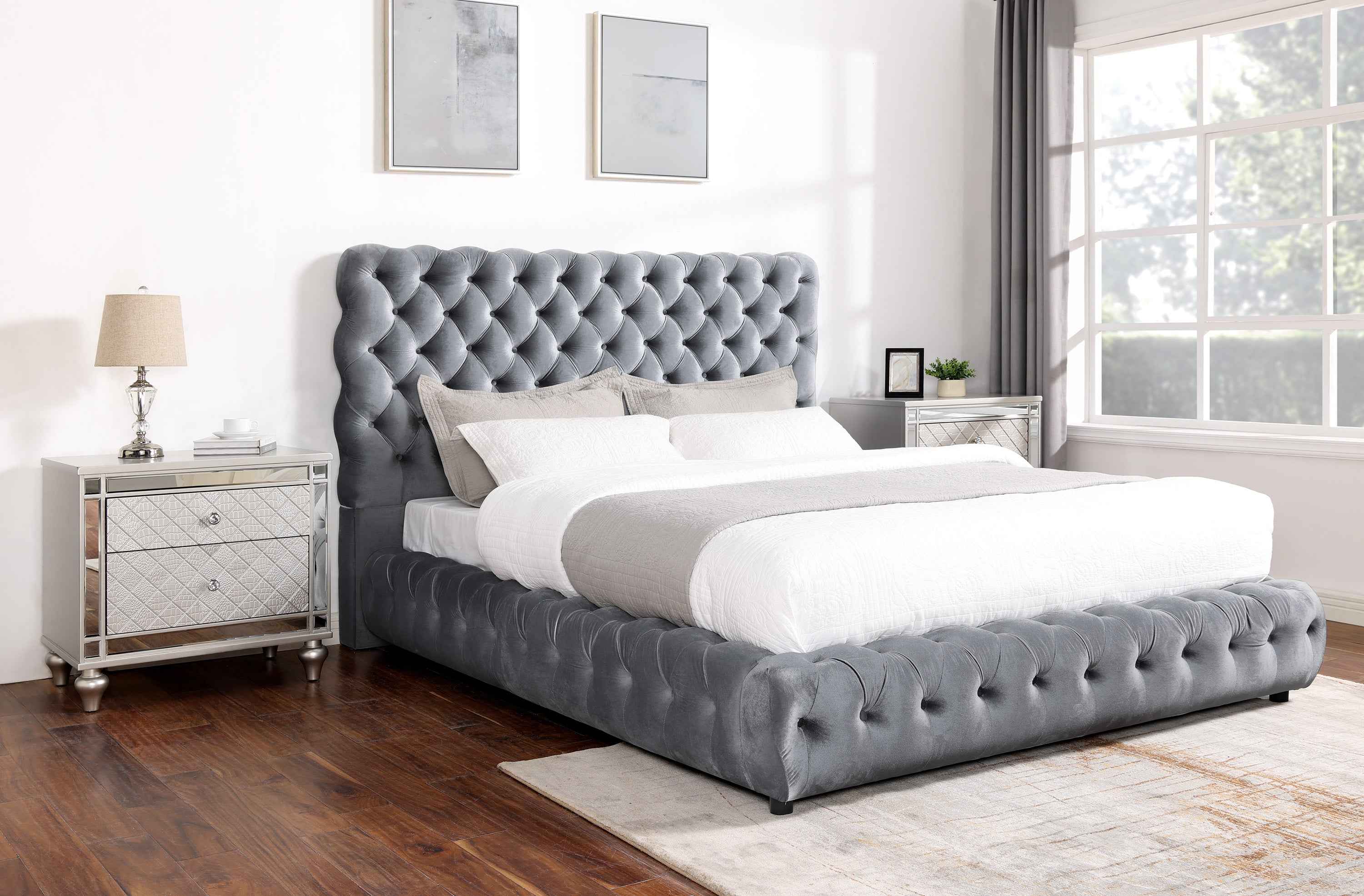 FLORY 5112GY-ALL (4-Piece Bed Set)