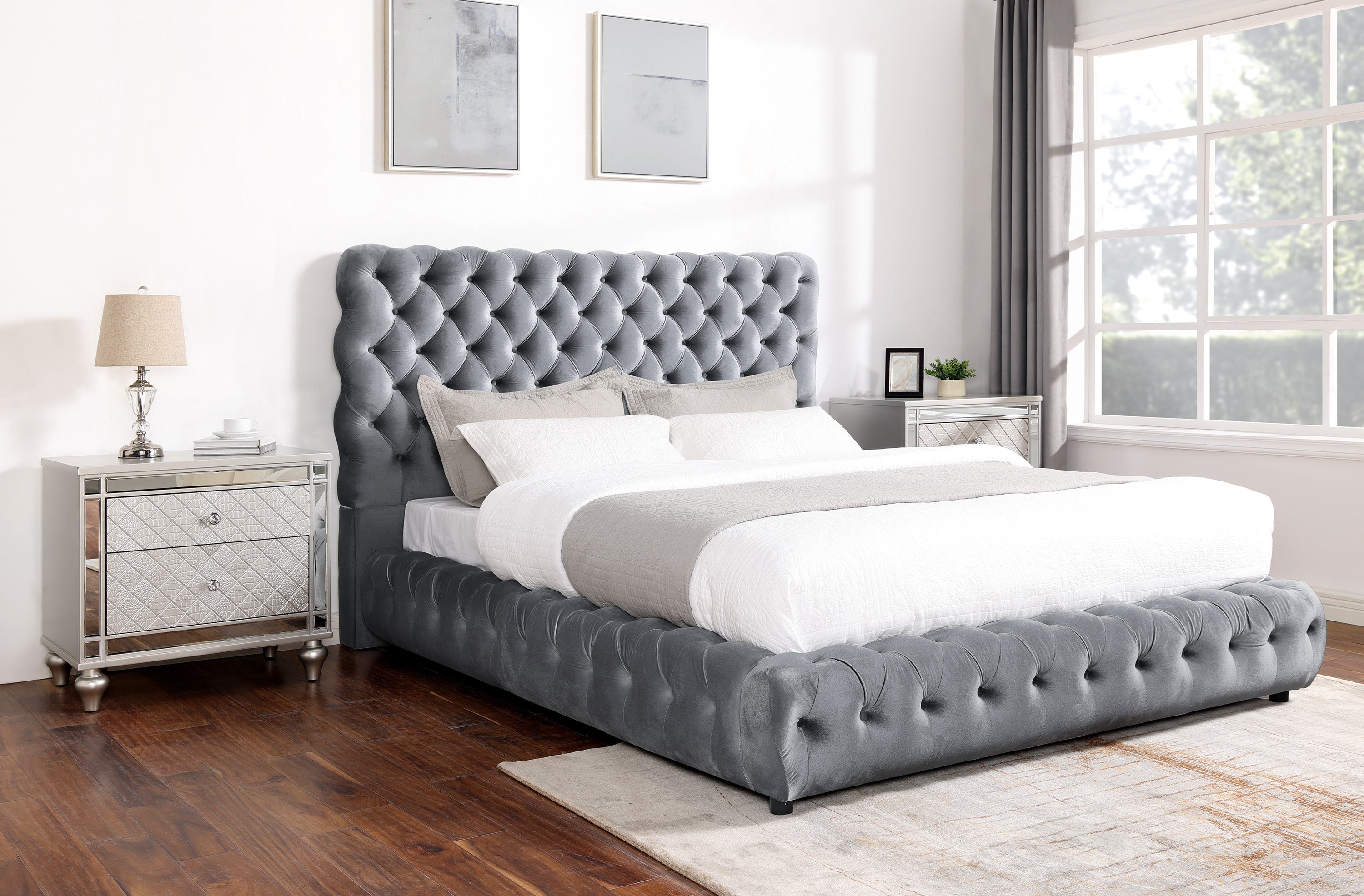 FLORY 5112GY-K (2-Piece Bed Set)