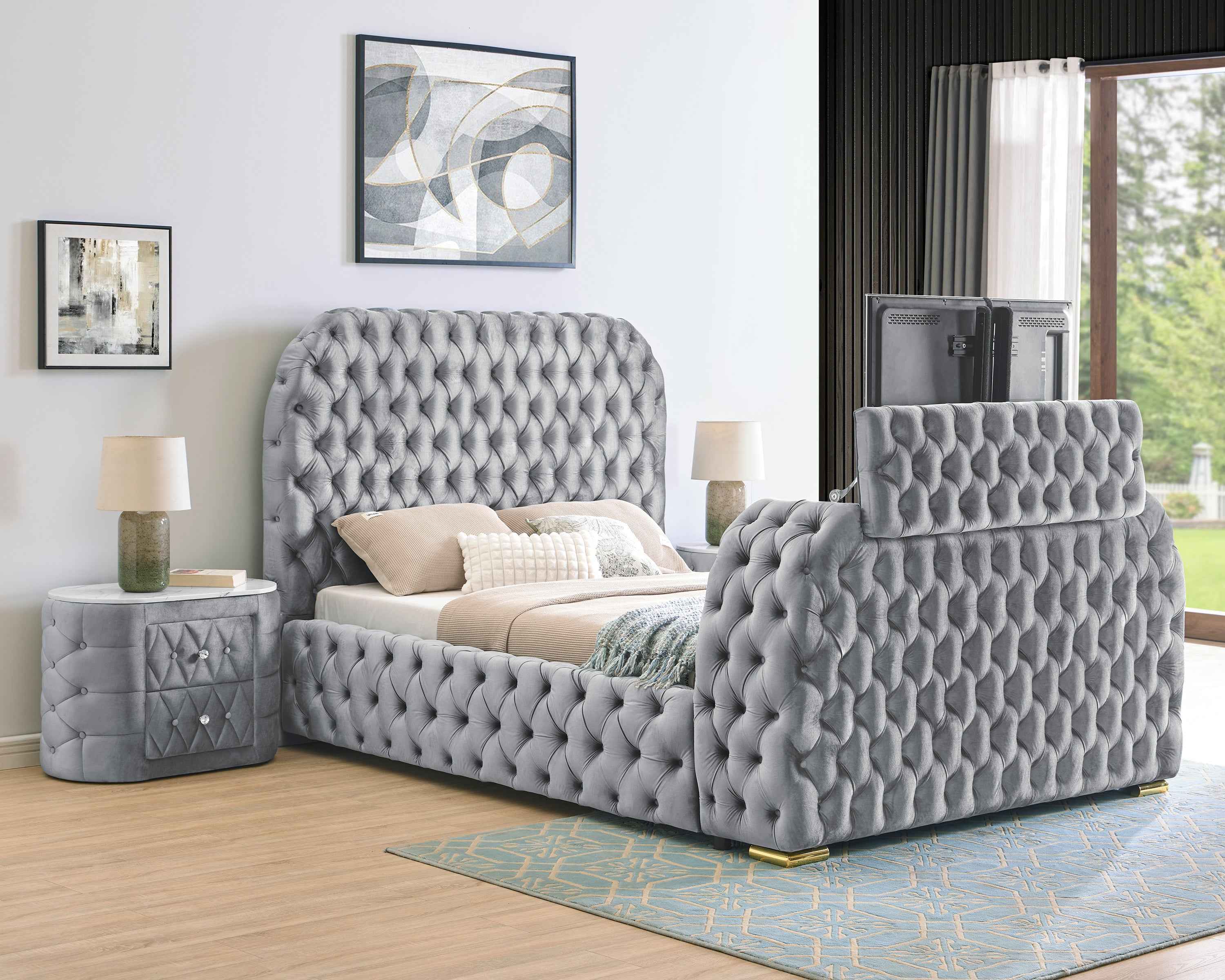 NATALIA 5115GY-Q (5-Piece Bed Set)