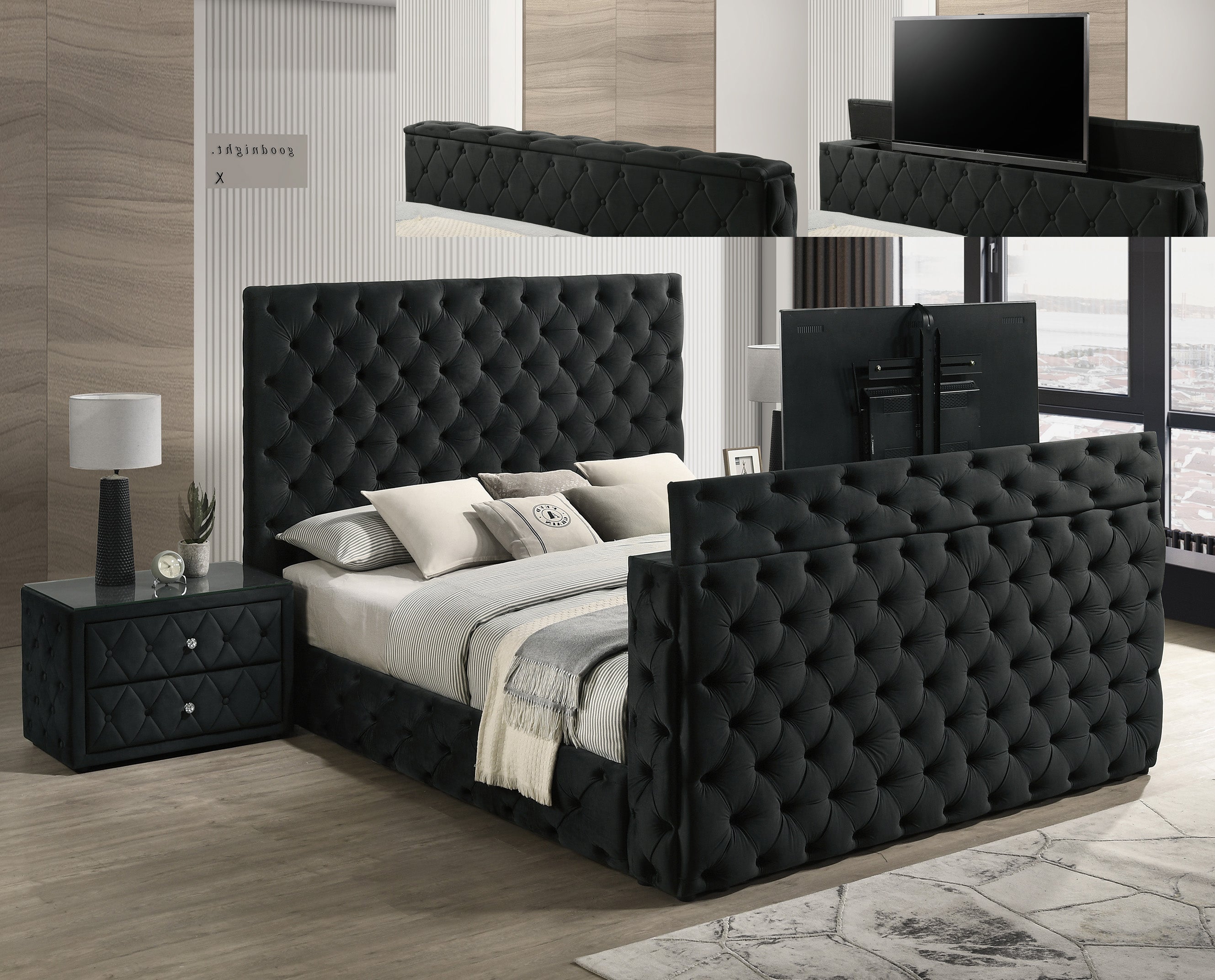 JOSEPHINE 5213BK-Q (3-Piece Bed Set)
