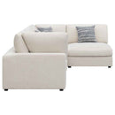Serene 4-piece Upholstered Modular Sectional Sofa Beige