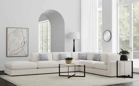 Serene 6-piece Upholstered Modular Sectional Sofa Beige