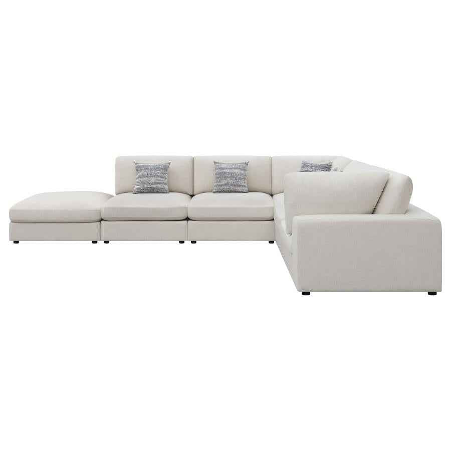 Serene 6-piece Upholstered Modular Sectional Sofa Beige