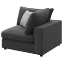 Serene Upholstered Corner Charcoal