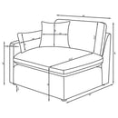 Hobson 4-piece Upholstered Modular Sectional Sofa Ivory