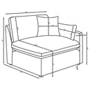 Hobson 4-piece Upholstered Modular Sectional Sofa Ivory