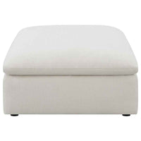 Hobson Square Upholstered Ottoman Ivory