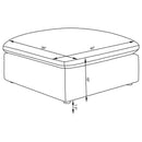 Hobson Square Upholstered Ottoman Ivory