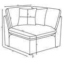 Hobson 5-piece Upholstered Modular Sectional Sofa Charcoal