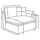 Hobson 5-piece Upholstered Modular Sectional Sofa Charcoal