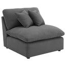 Hobson 4-piece Upholstered Modular Sectional Sofa Charcoal
