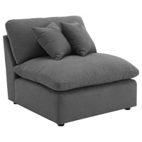 Hobson 4-piece Upholstered Modular Sectional Sofa Charcoal