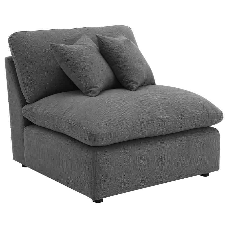 Hobson 4-piece Upholstered Modular Sectional Sofa Charcoal