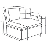 Hobson 4-piece Upholstered Modular Sectional Sofa Charcoal
