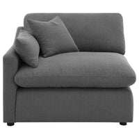Hobson Upholstered LAF Chair Charcoal