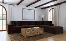 Lakeview Upholstered Corner Chair Dark Chocolate