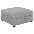 Cambria 4-piece Upholstered Modular Sectional Sofa Grey