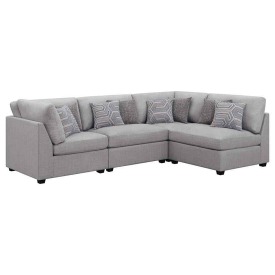 Cambria 4-piece Upholstered Modular Sectional Sofa Grey